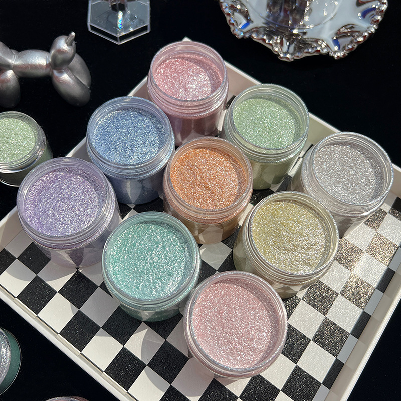 Dip Powder Nail - Mermaid Diamond Glitter Mica Powder, Shiny
