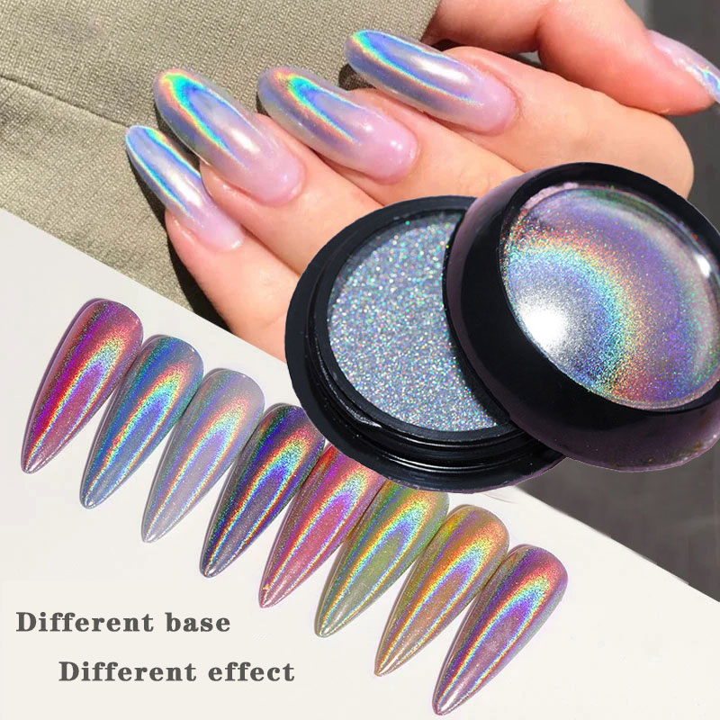 Dip Powder Nail - 6 Colors Chrome Laser Nail Powder