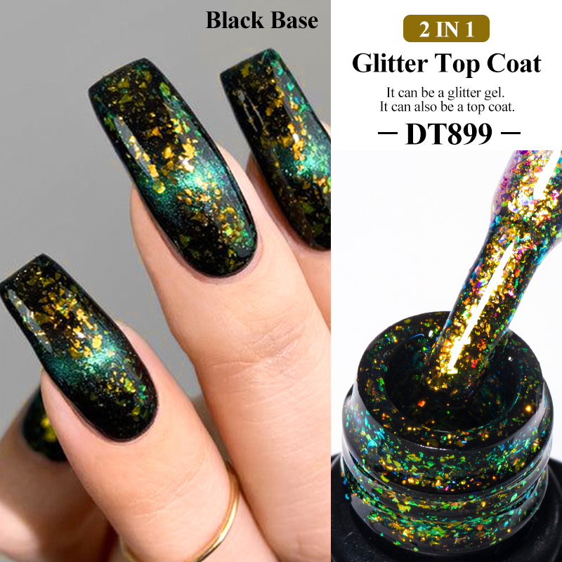 Nail Foil Transfer - MEET ACROSS 7ml Sparkly Glitter Top