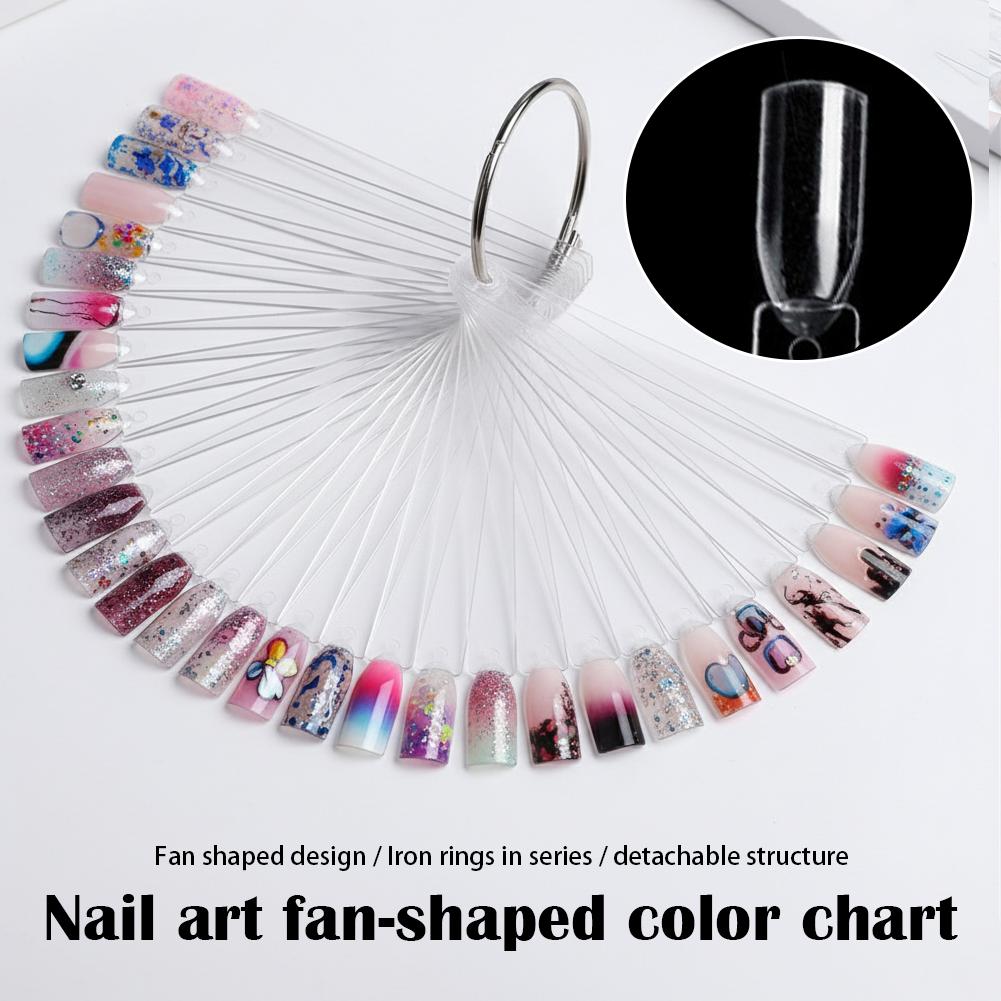 Nail Art Navy - 50 Tips Clear Nail Swatches Color