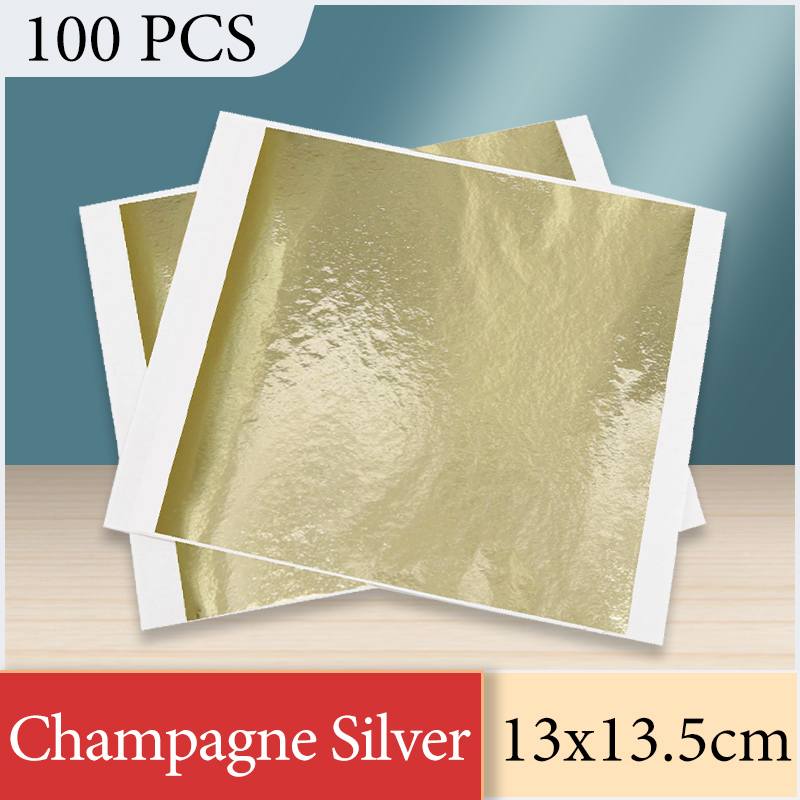 Nail Foil Transfer - 13X13.5Cm Champagne Giấy Bạc Giấy Lá
