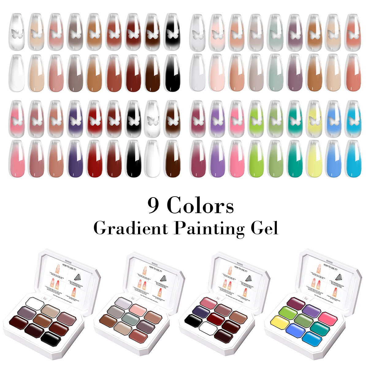 Gel Top Coat - 9-Grid Stamp & Transfer Gel Polish