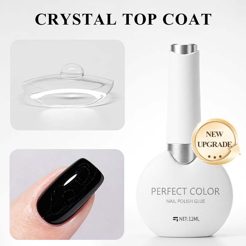 Gel Top Coat - PERFECT COLOR Crystal Top Coat 12ml,