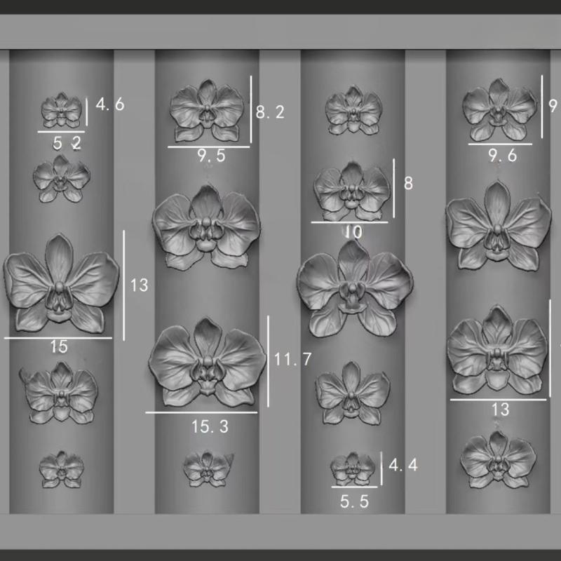 Nail Art Zone - Z. 3D Phalaenopsis Flower Silicone Nail