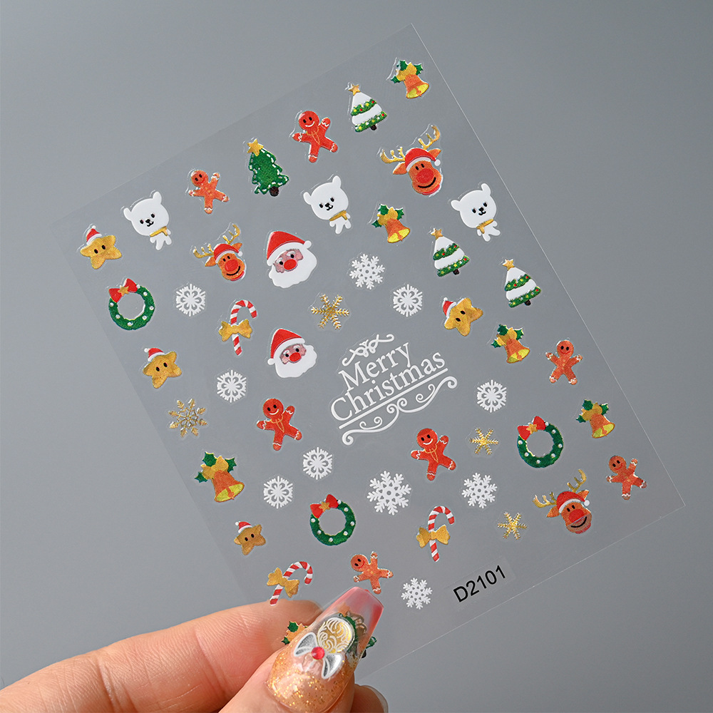 1Pc 5D Christmas Nail Art Stic - đánh giá và giá Nail Art Xmas