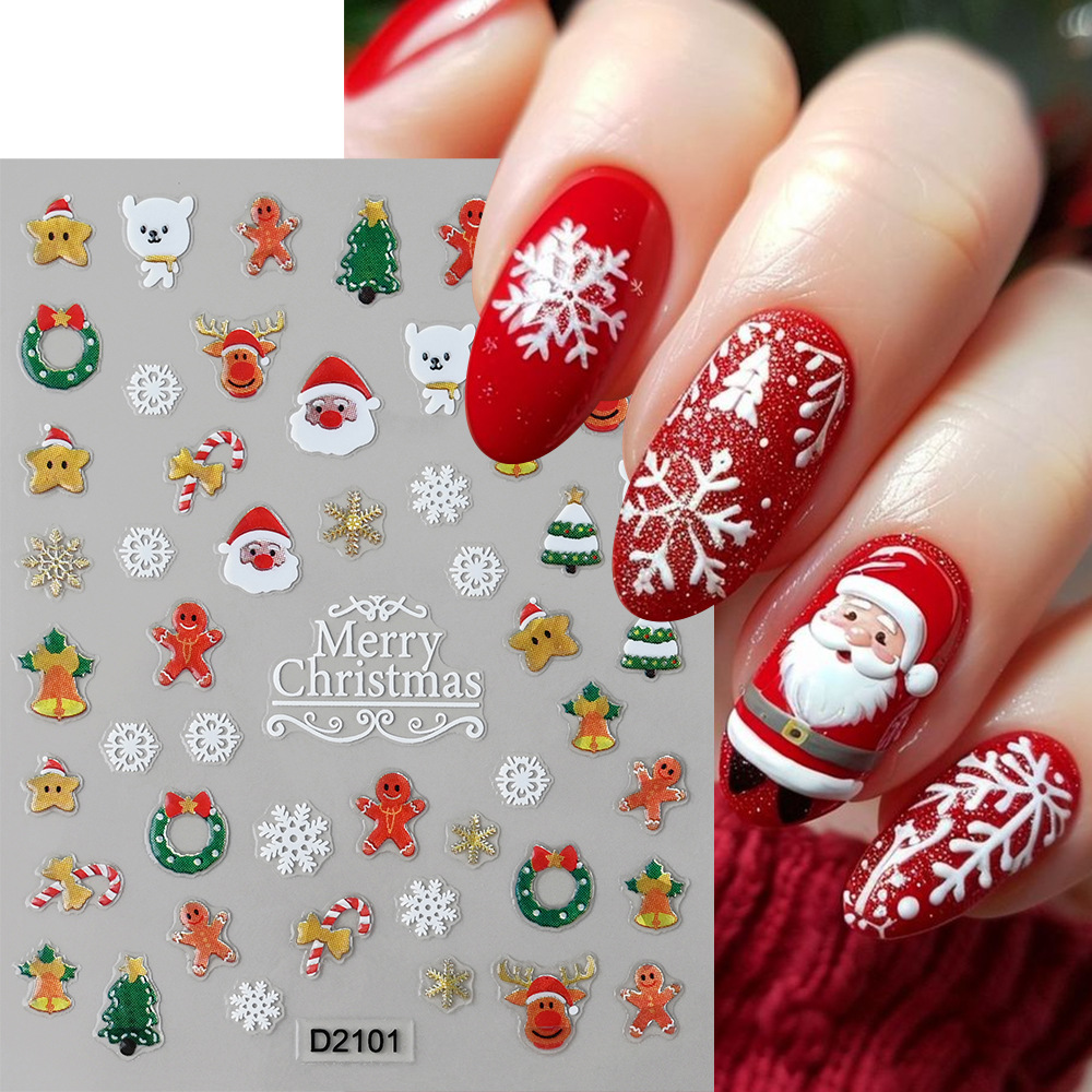 1Pc 5D Christmas Nail Art Stic - đánh giá và giá Nail Art Xmas