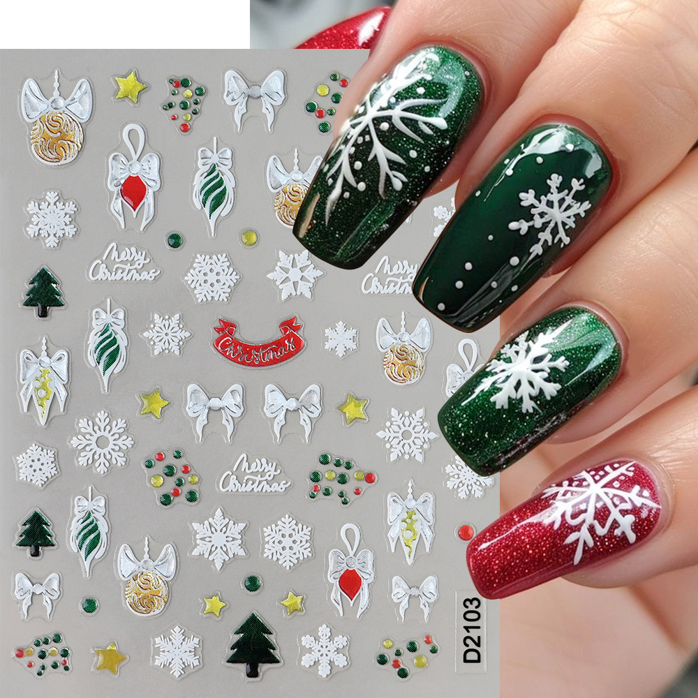 1Pc 5D Christmas Nail Art Stic - đánh giá và giá Nail Art Xmas