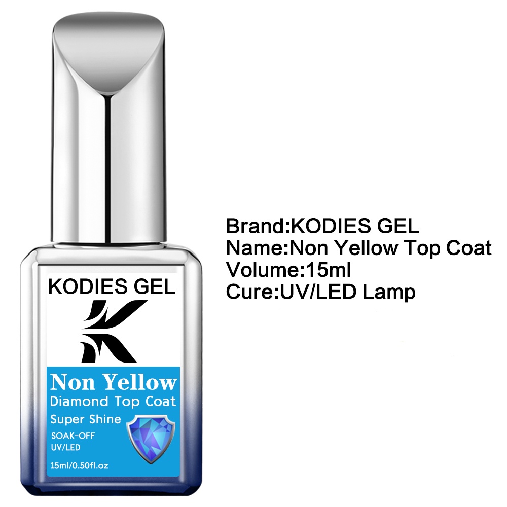 KODIES GEL Non Yellow Top Coat - đánh giá và giá Gel Top Coat