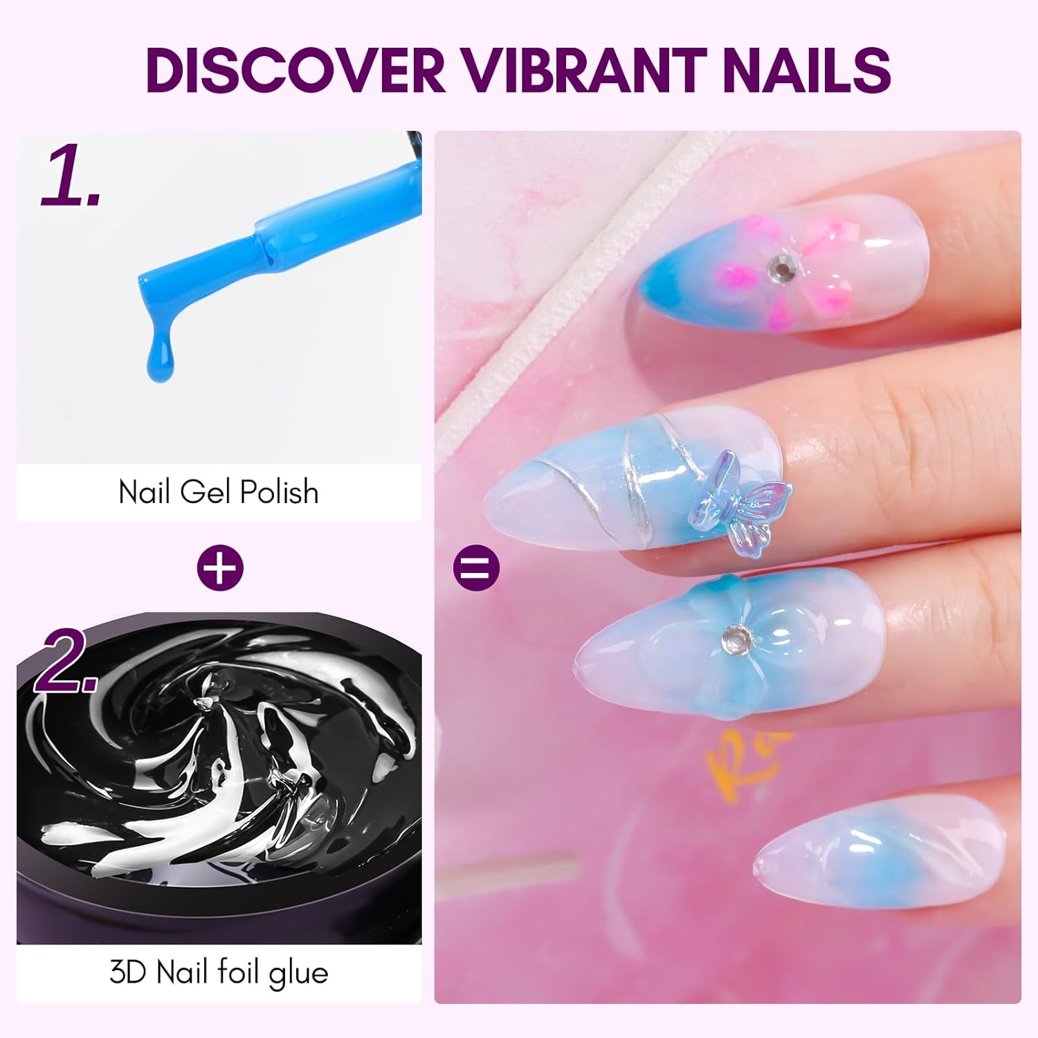 Makartt 3D Nail Gel 8ml Nail F - đánh giá và giá Nail Foil Transfer