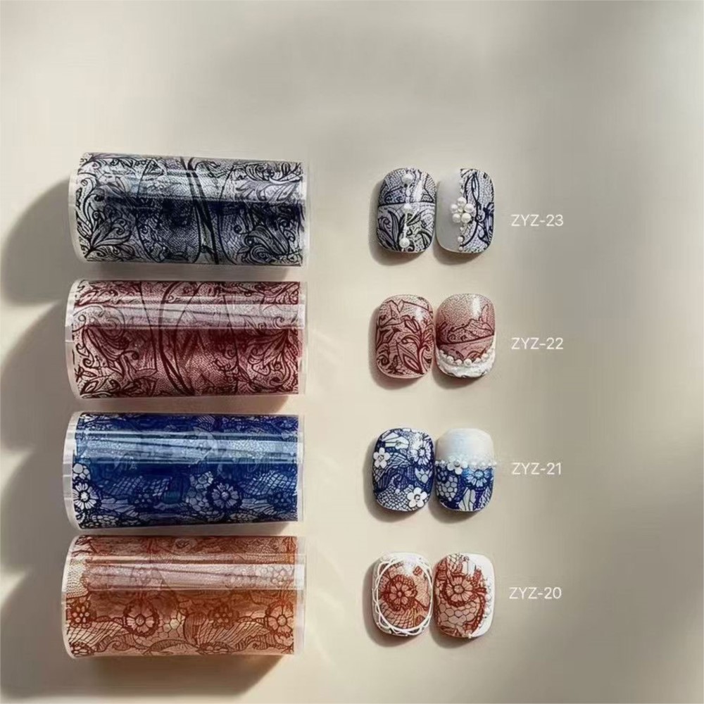 10Rolls Retro Colorful Lace Fo - đánh giá và giá Nail Foil Transfer