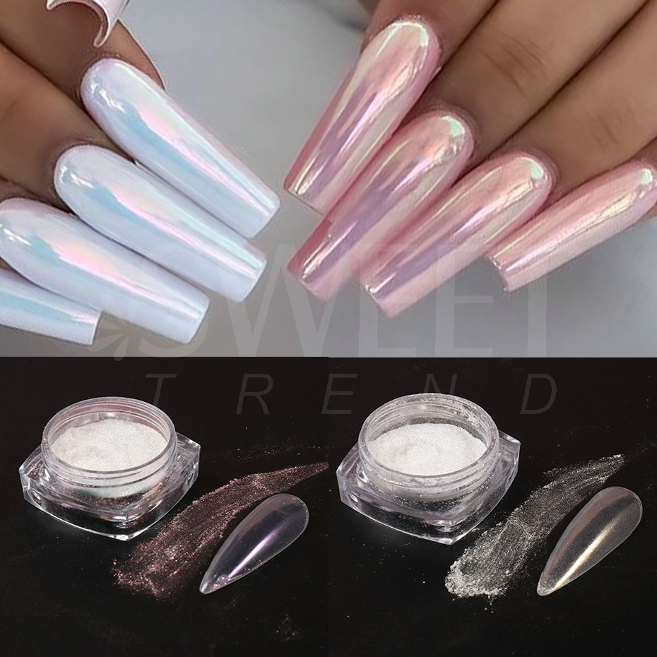 White Pearl Mirror Moonlight N - đánh giá và giá Dip Powder Nail