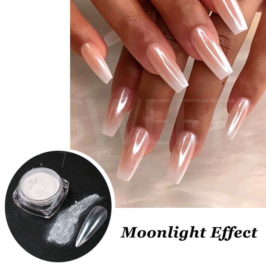 White Pearl Mirror Moonlight N - đánh giá và giá Dip Powder Nail