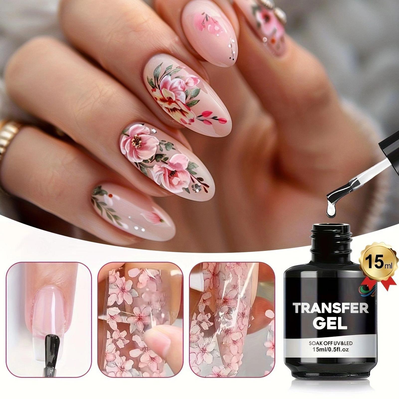 Nail Transfer Gel 15ml Strong  - đánh giá và giá Nail Foil Transfer