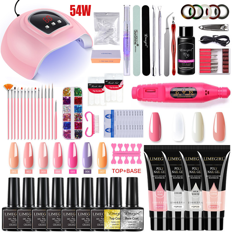 Nail Extension Kit Acrylic Gel - đánh giá và giá Gel Top Coat