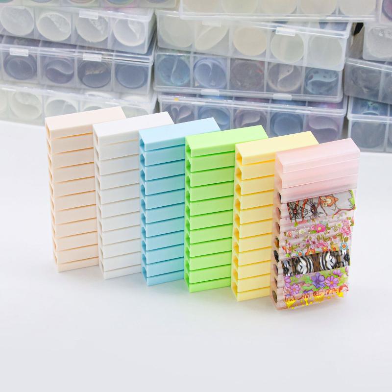 10-Grid Macaron Nail Foil Stor - đánh giá và giá Nail Foil Transfer