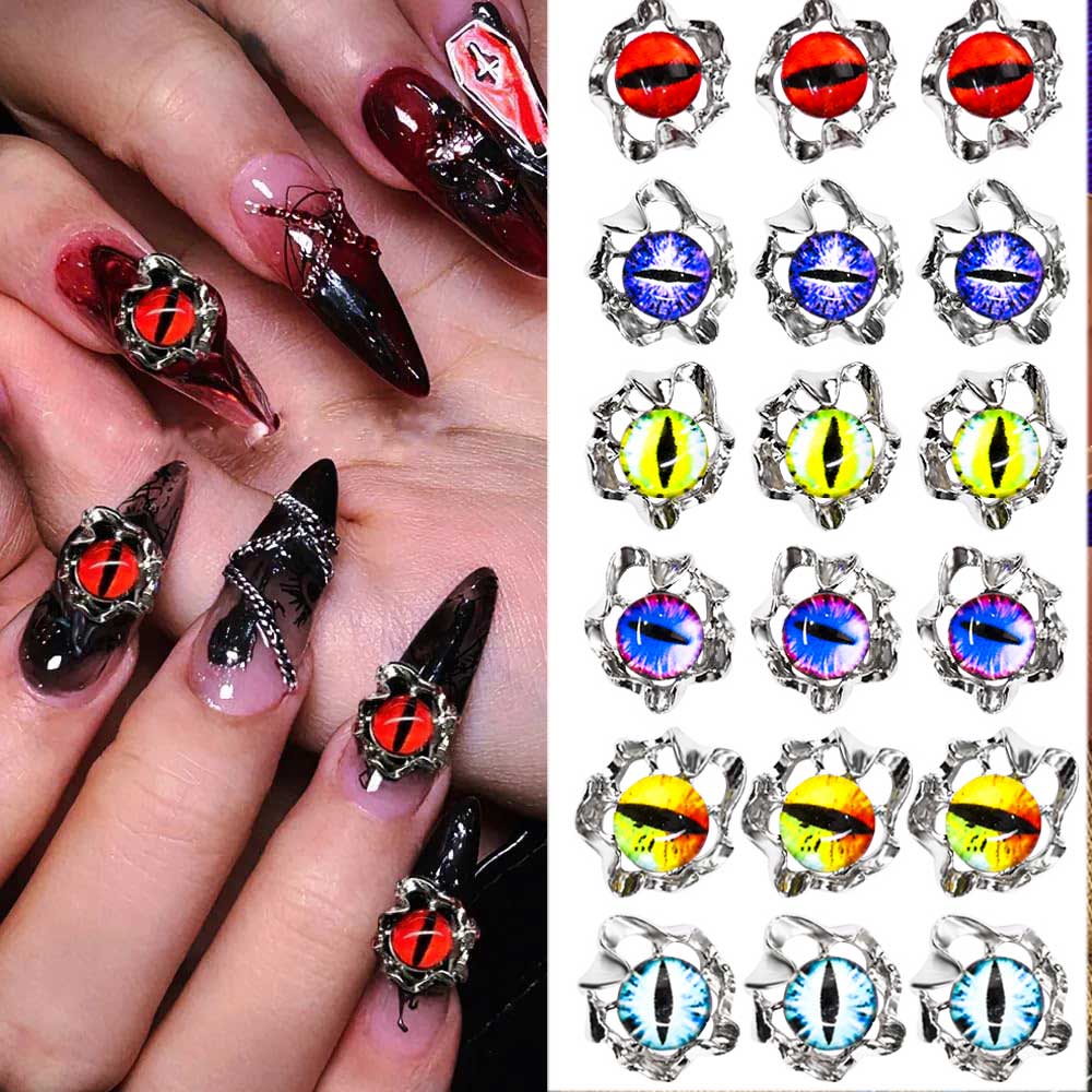 Aolly Y2K Devil Eye Nail Charm - đánh giá và giá Nail Art Xmas