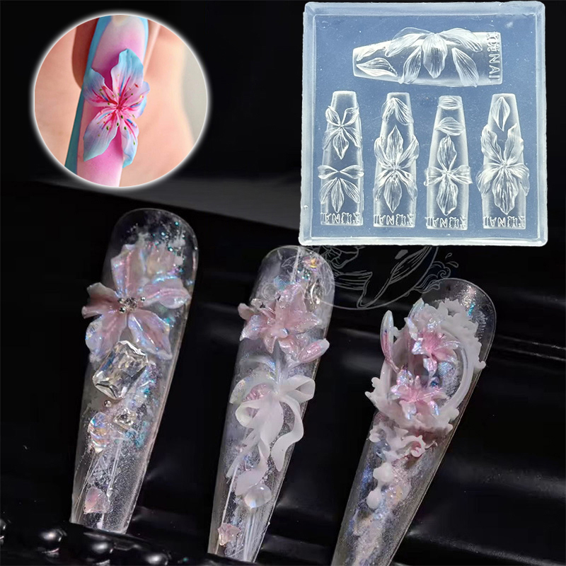 Z. 3D Flowers Nail Mold DIY Si - đánh giá và giá Nail Art Zone