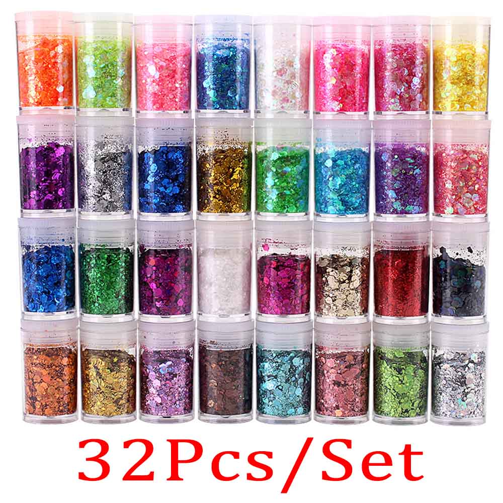 32/24/20Pcs Holographic Nail G - đánh giá và giá Dip Powder Nail