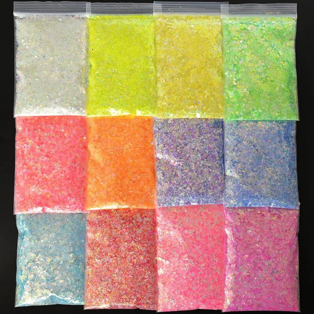 50g Glow In Dark Chunky Glitte - đánh giá và giá Nail Art Xmas
