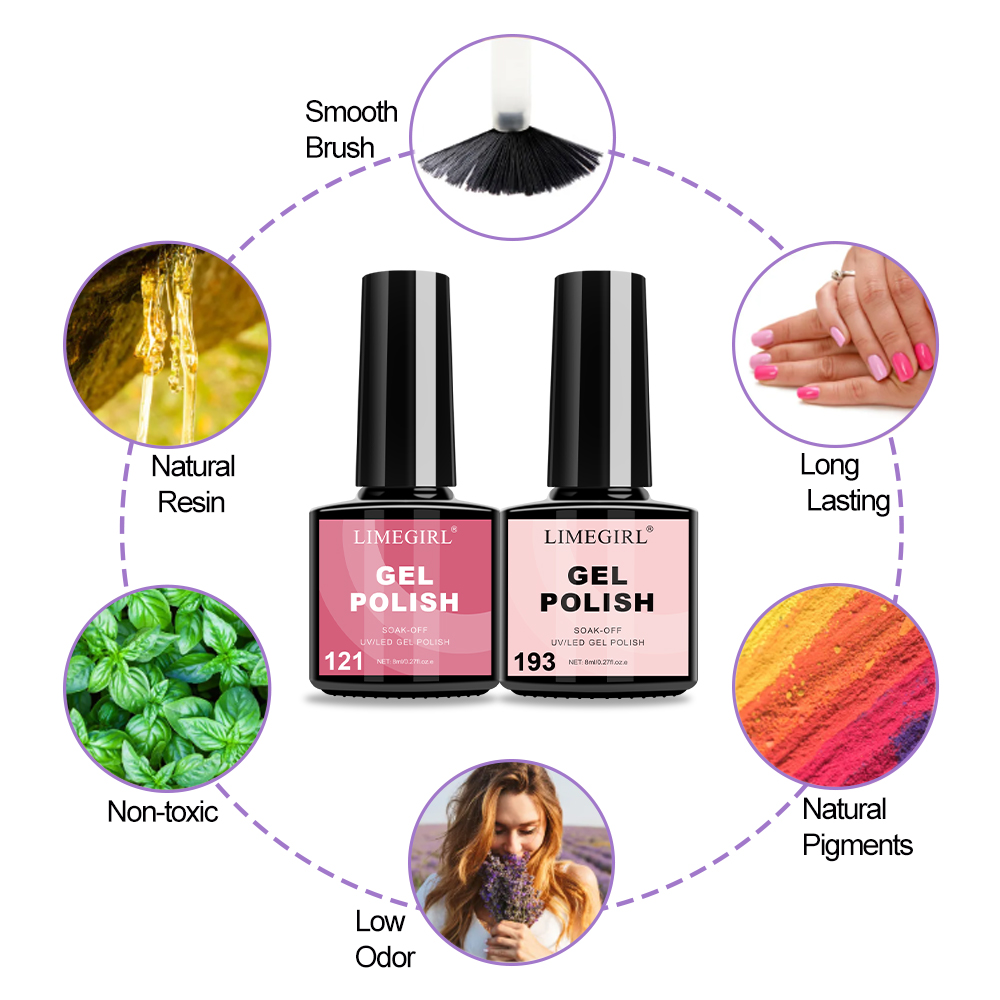 Limegirl Nail Gel Polish Set w - đánh giá và giá Gel Top Coat