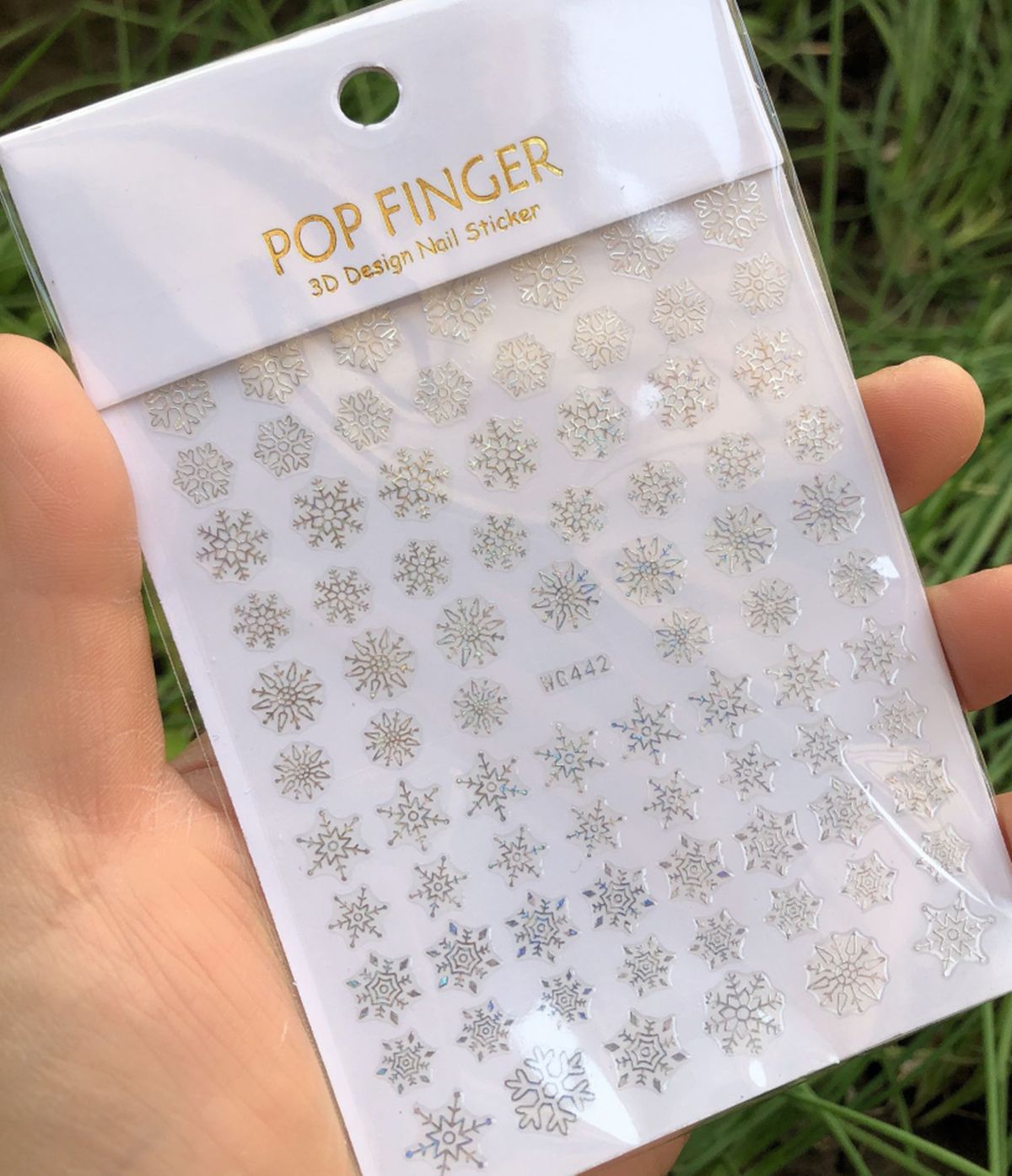 Holographics Bạc Bông Tuyết 3D - đánh giá và giá Nail Art Xmas