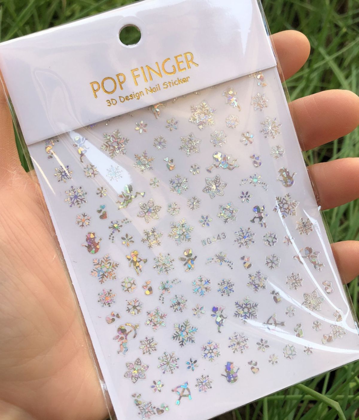 Holographics Bạc Bông Tuyết 3D - đánh giá và giá Nail Art Xmas
