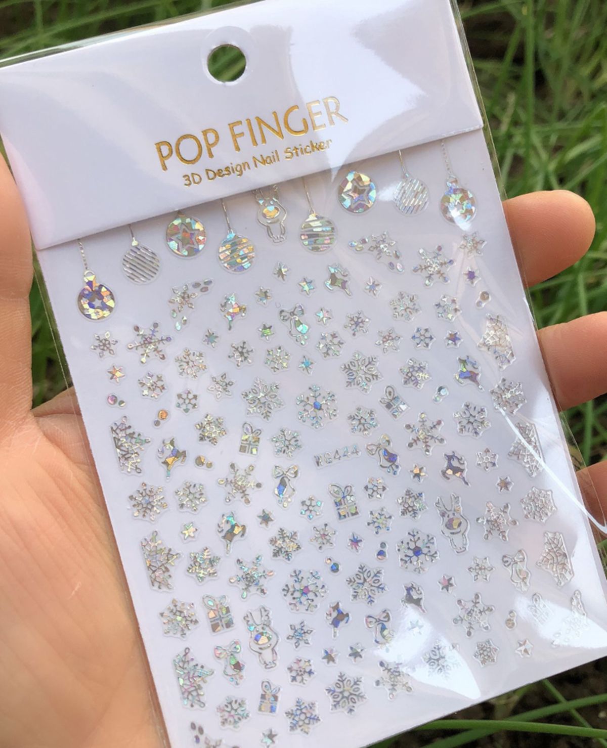 Holographics Bạc Bông Tuyết 3D - đánh giá và giá Nail Art Xmas