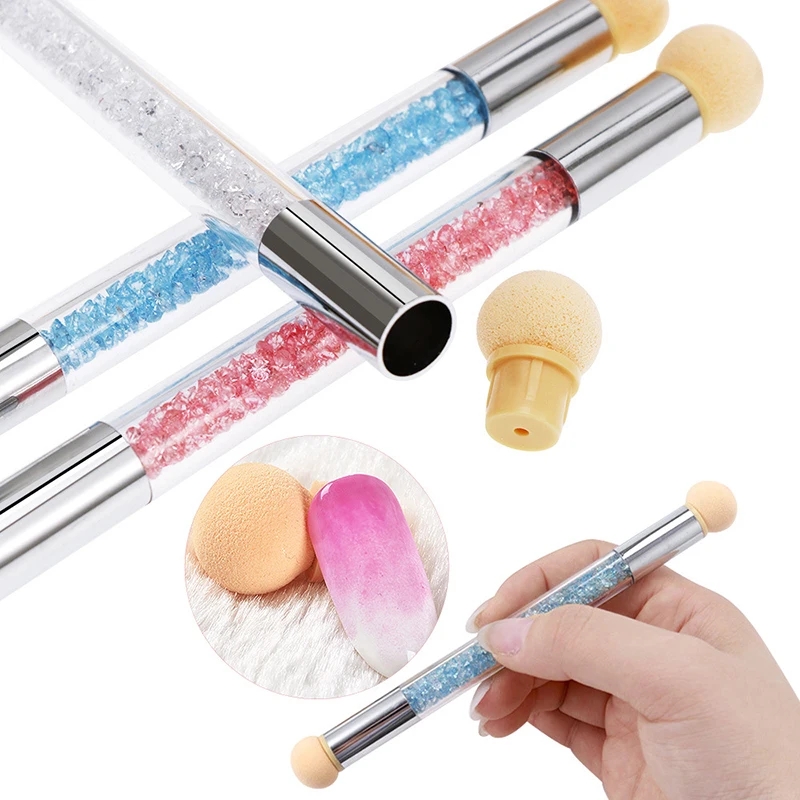 Round Sharp Head Sponge Heads  - đánh giá và giá Dip Powder Nail