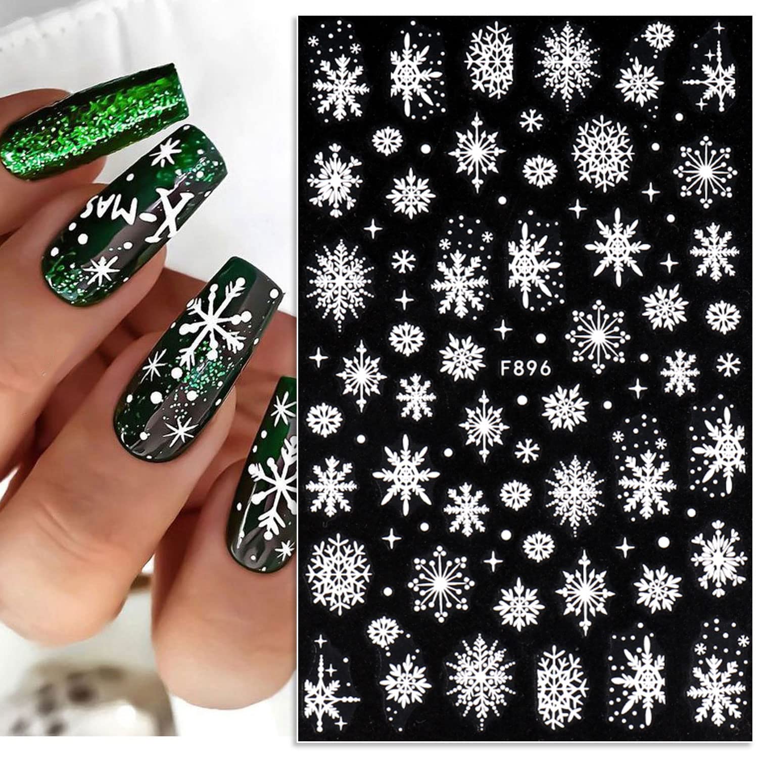 3D Snowflake Nail Art Decals W - đánh giá và giá Nail Art Xmas