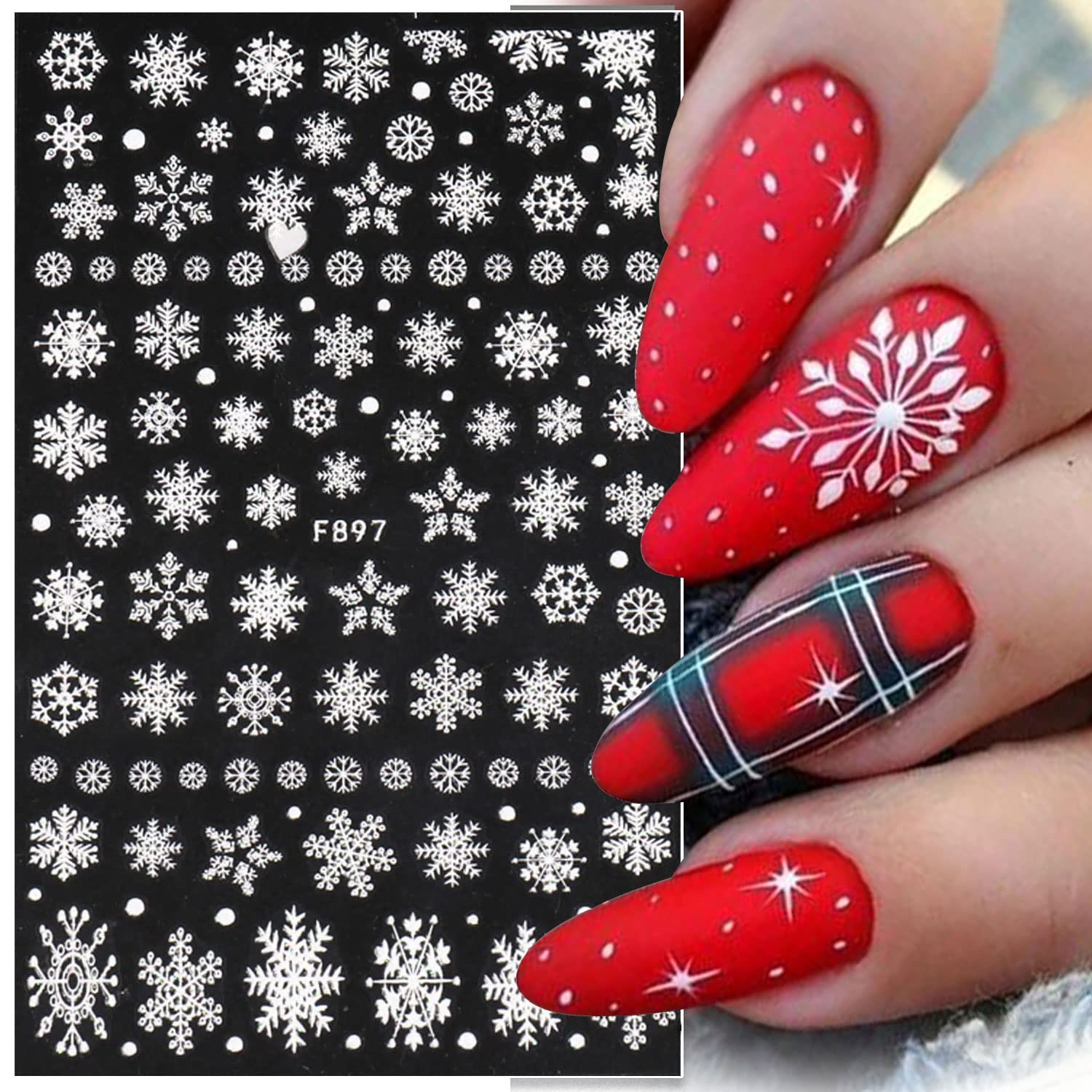 3D Snowflake Nail Art Decals W - đánh giá và giá Nail Art Xmas