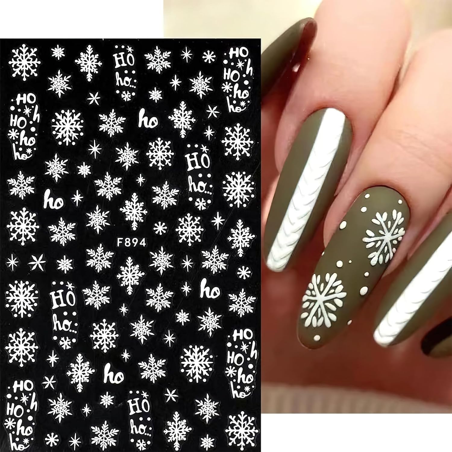 3D Snowflake Nail Art Decals W - đánh giá và giá Nail Art Xmas