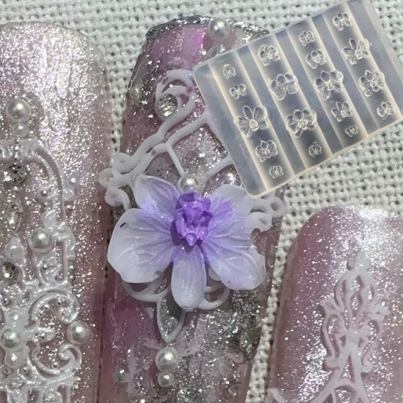 Z. 3D Phalaenopsis Flower Sili - đánh giá và giá Nail Art Zone