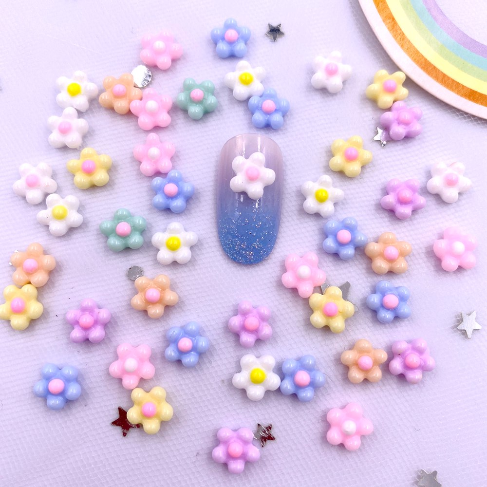 100Pcs 8mm Resin 3D Colorful K - đánh giá và giá Nail Art Xmas