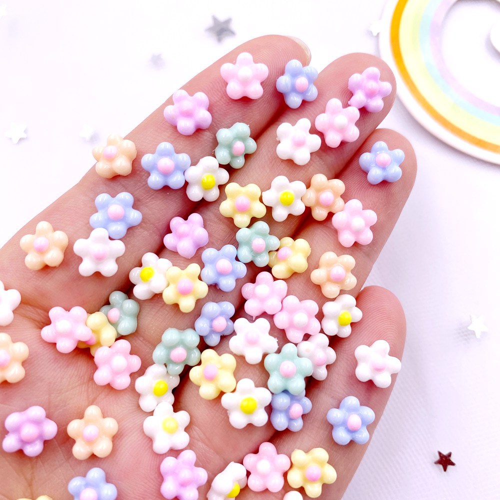 100Pcs 8mm Resin 3D Colorful K - đánh giá và giá Nail Art Xmas