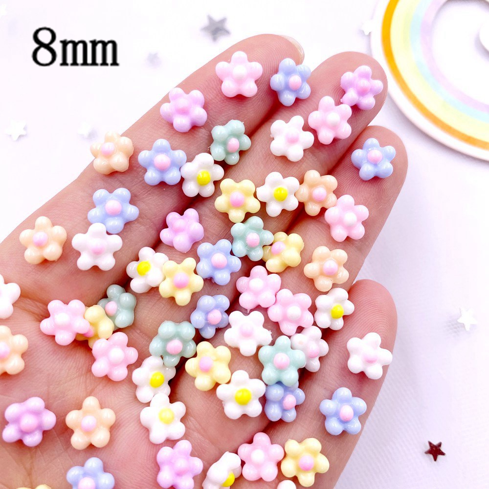 100Pcs 8mm Resin 3D Colorful K - đánh giá và giá Nail Art Xmas