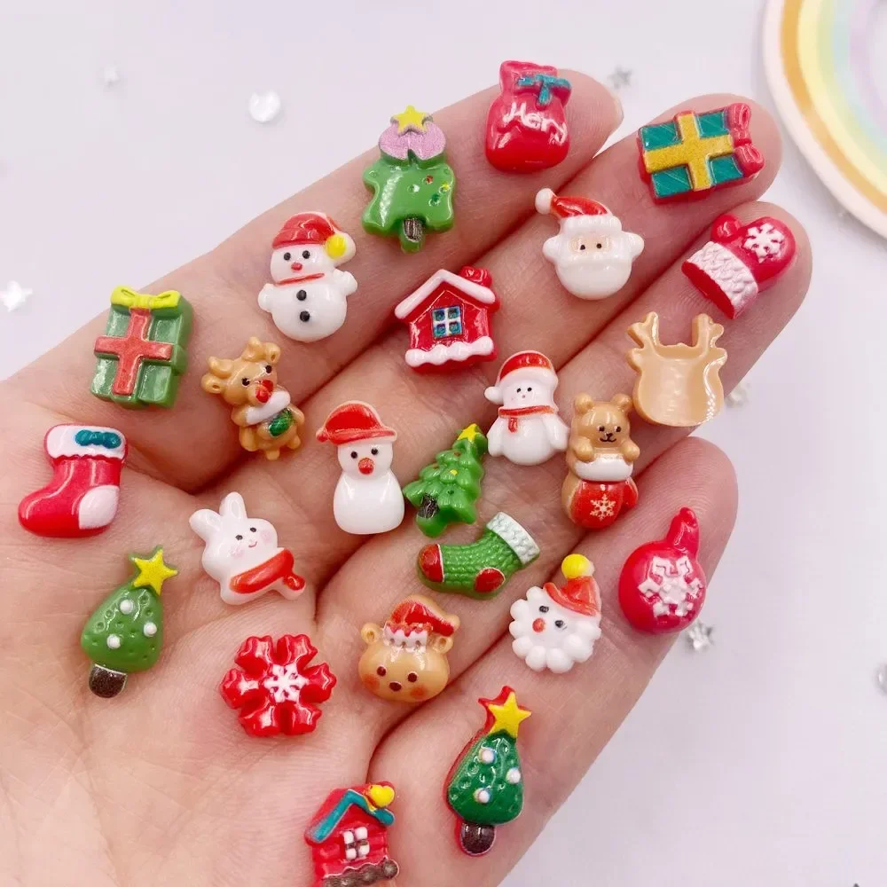 50pcs Resin Mini Colorful Chri - đánh giá và giá Nail Art Xmas